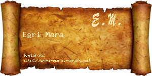 Egri Mara névjegykártya
